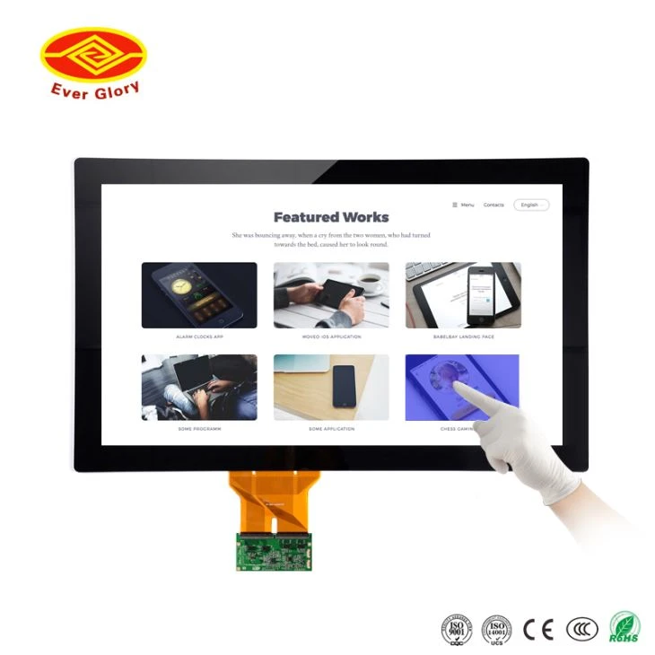27 inch hmi AF coating touch panel with gloves